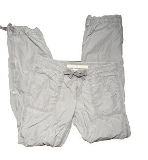 Y2K Gap Gray Cargo Pants Pockets Low Rise Grunge Gorpcore Women’s 4